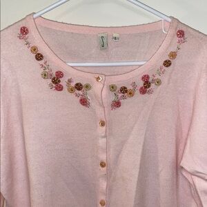 Beaded Pink Cardigan